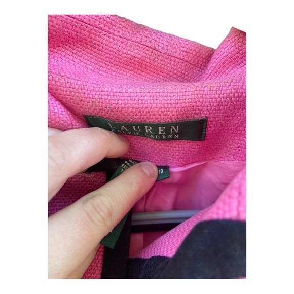 Women's Size 10 Pink Button Ralph Lauren Blazer - Picture 3 of 4
